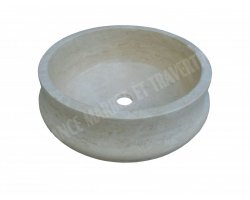 Travertin Beige Vasque Pot 2 Adouci 2