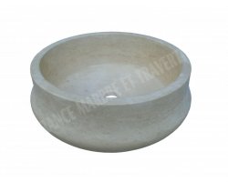 Travertin Beige Vasque Pot 2 Adouci 2