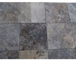 Travertin Silver 20x20 3 cm Antique  2