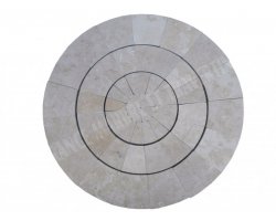 Travertin Beige Cercle Manoir Diamètre 90 cm