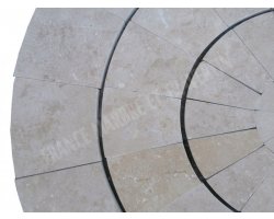 Travertin Beige Cercle Manoir Diamètre 90 cm 2