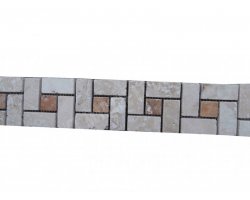 Travertin Frise Beige & Jaune Target 30x7,5 cm 2