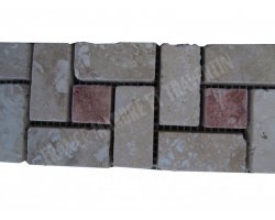 Travertin Frise Beige & Rose Target 30x7,5 cm 2