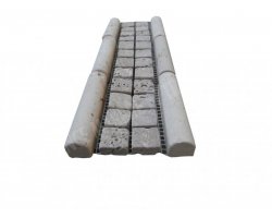 Travertin Frise Moulure Beige & Noce 30x8 cm 2