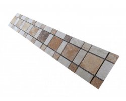 Travertin Frise Jaune & Beige Carré 30x10 cm 2