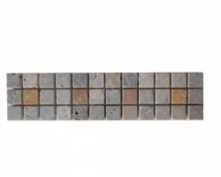 Travertin Frise 2,3x2,3 cm Silver & Jaune 30x7,5 cm