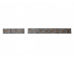 Travertin Frise 2,3x2,3 cm Silver & Jaune 30x7,5 cm 2