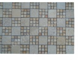 Travertin Beige & Jaune Mosaïque Monaco Antique 2