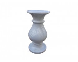 Marbre Blanc Vase 60 cm Poli