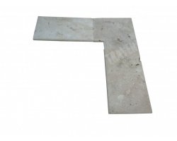 Travertin Beige 3B Margelle Rentrant 40x40 3 Arrondi 2