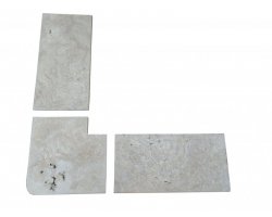 Travertin Beige A Margelle Sortant 40x40 3 cm Arrondi 2