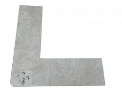 Travertin Beige A Margelle Sortant 40x40 3 cm Arrondi 2