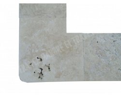 Travertin Beige A Margelle Sortant 40x40 3 cm Arrondi 2