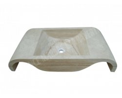 Travertin Beige Évier 80x40 15 cm Adouci 2