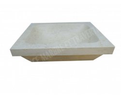Travertin Beige Évier 55x45 15 cm Adouci 2