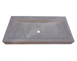 Travertin Beige Évier 1 Bac 100x50 10 cm Adouci 2