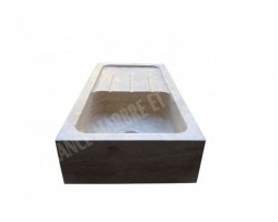 Travertin Beige Évier 1 Bac 90x46 18 cm Adouci 2