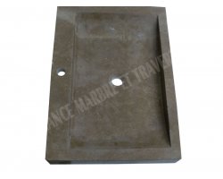 Travertin Noce Evier 70x50 10 cm Adouci 2