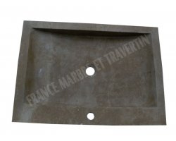 Travertin Noce Evier 70x50 10 cm Adouci 2