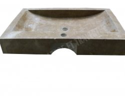 Travertin Noce Evier 70x50 10 cm Adouci 2