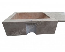 Travertin Beige Évier Égouttoir 70x60 20 cm 2