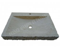 Travertin Beige Évier 70x50 10 cm Éclate 2
