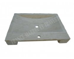 Travertin Beige Évier 70x50 10 cm Éclate 2