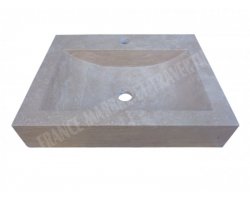 Travertin Beige Évier 40x50 10 cm Adouci 2