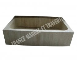 Travertin Beige Évier 70x45 18 cm Adouci 2