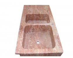 Travertin Rose Évier 120x60 20 cm Adouci 2