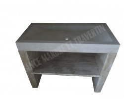 Travertin Beige Evier Meuble 1 Bac Adouci 2