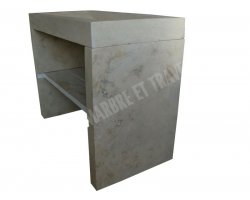 Travertin Beige Evier Meuble 1 Bac Adouci 2