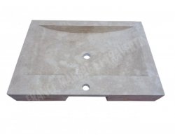 Travertin Beige Evier 70x50 10 cm Adouci 2