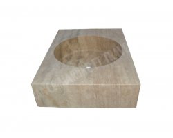 Travertin Beige Évier 70x50 15 cm Adouci 2
