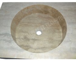 Travertin Beige Évier 70x50 15 cm Adouci 2
