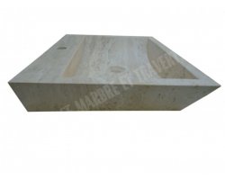 Travertin Beige Évier 60x45 10 cm Trapeze  2