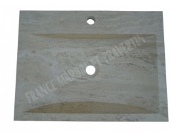 Travertin Beige Évier 60x45 10 cm Trapeze  2