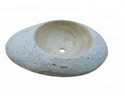 Travertin Beige Vasque Galet 70x40 cm Boucharde  2