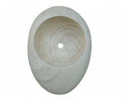 Travertin Beige Vasque Galet 70x40 cm Adouci 2