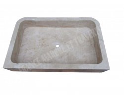 Travertin Beige Évier 100x65 18 cm Adouci 2