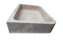 Travertin Beige Évier 100x65 18 cm Adouci 2
