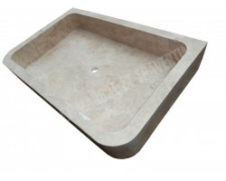 Travertin Beige Évier 100x65 18 cm Adouci 2