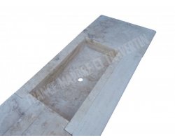 Travertin Beige Évier 70x46 18 cm 2 Plan Travaille 2
