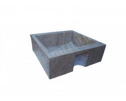 Travertin Beige Évier 70x50 20 cm Adouci 2