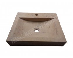 Travertin Walnut Évier 50x40 10 cm Adouci 2