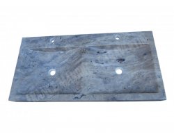 Travertin Silver Évier 2 Bacs 100x50 10 cm Adouci 2