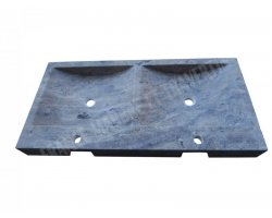 Travertin Silver Évier 2 Bacs 100x50 10 cm Adouci 2