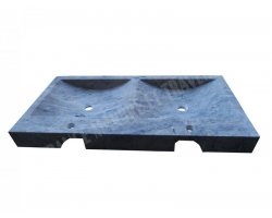 Travertin Silver Évier 2 Bacs 100x50 10 cm Adouci 2