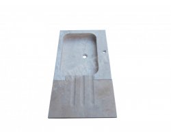 Travertin Beige Évier 60x50 10 cm Avec Tablettes 2