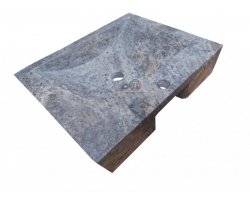 Travertin Silver Évier 40x50 10 cm Adouci 2